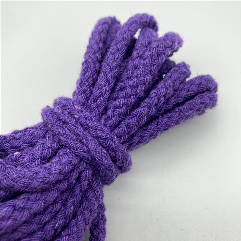 Corde 100% coton, 5 mètres/lot, 6mm, fil tressé torsadé décoratif pour la décoration Textile maison fait à la main