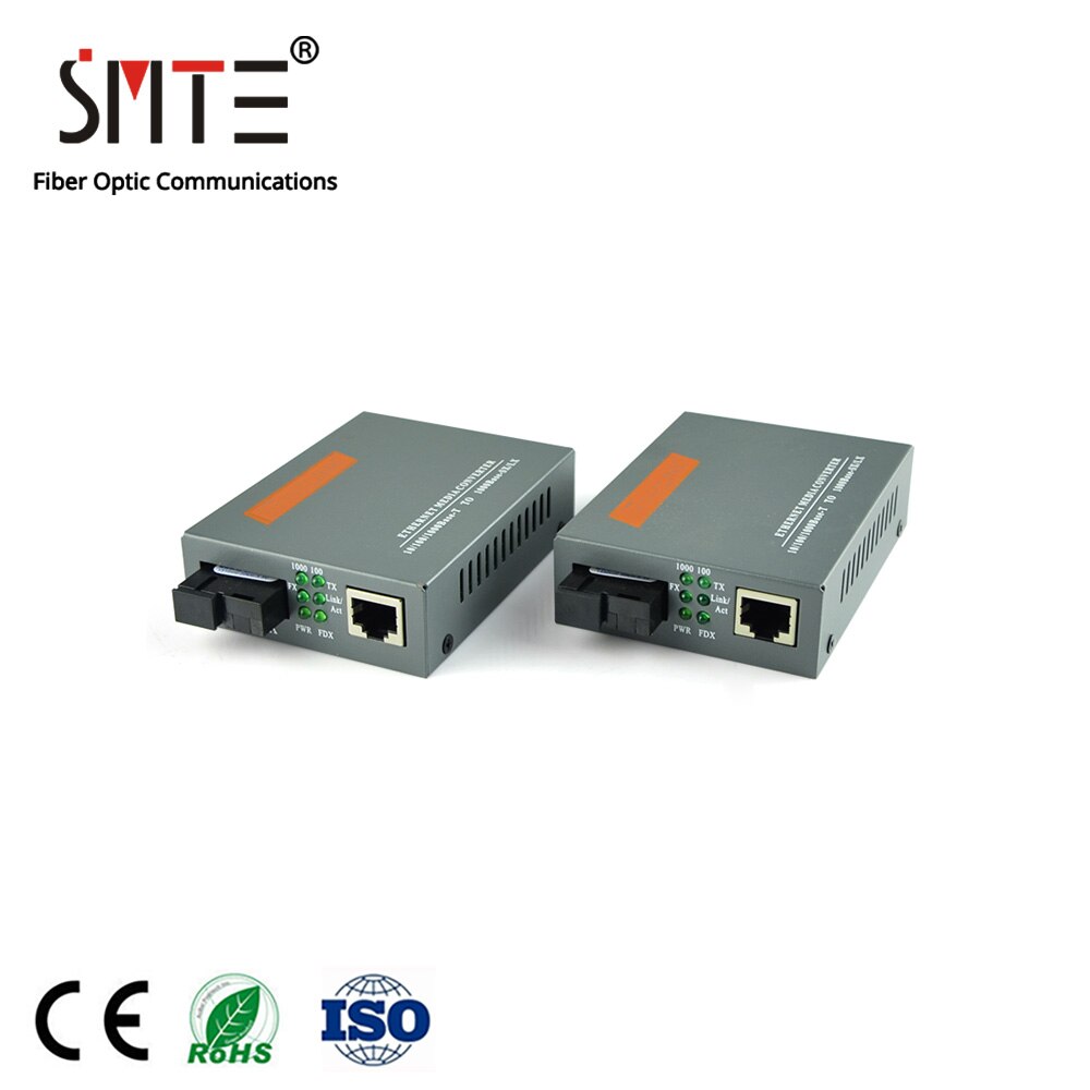 1 pair HTB-GS-03-A/B 3km 1000Mbps Single mode single fiber Gigabit Fiber Optic Ethernet Media Converter