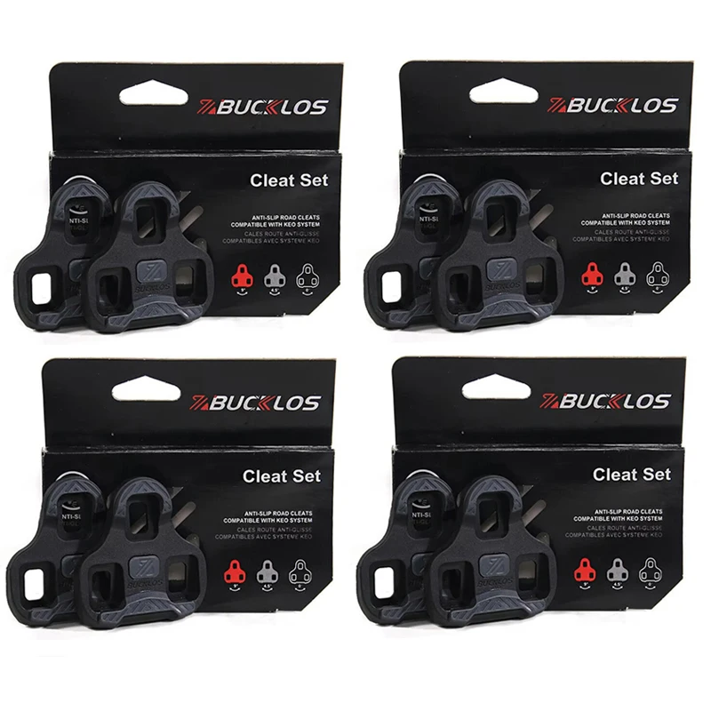 Tacos de bicicleta BUCKLOS para LOOK KEO, tacos de Pedal autoblocantes para bicicleta de carretera, tacos antideslizantes para zapatos de ciclismo, accesorios para bicicleta KEO: Azul marino