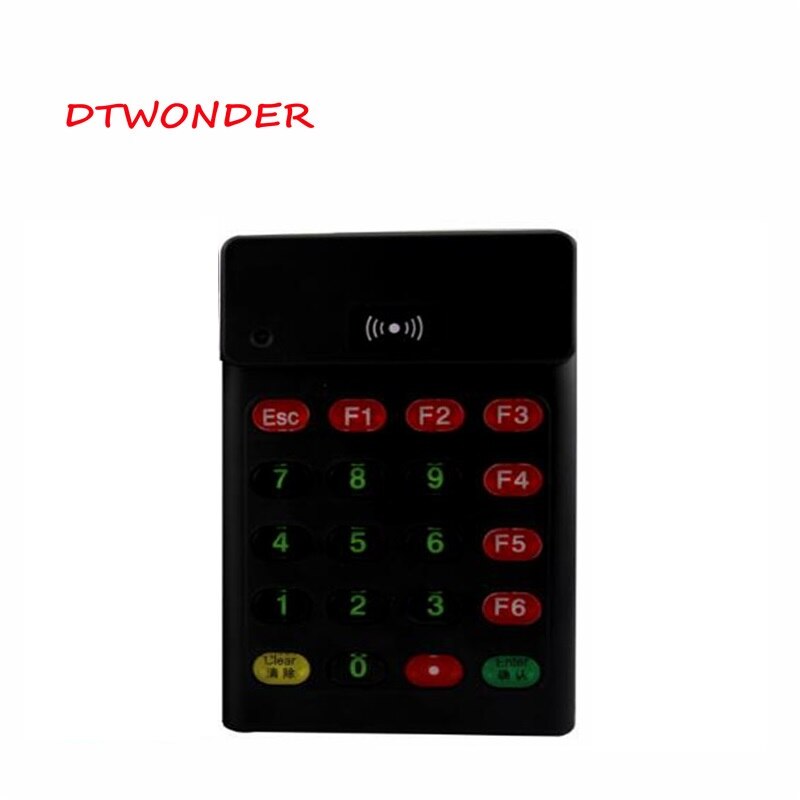 DTWONDER RFID Card Reader USB Keypad Smart Sensor Door Access Pin Scanner Proximity DT011: 125khz Black