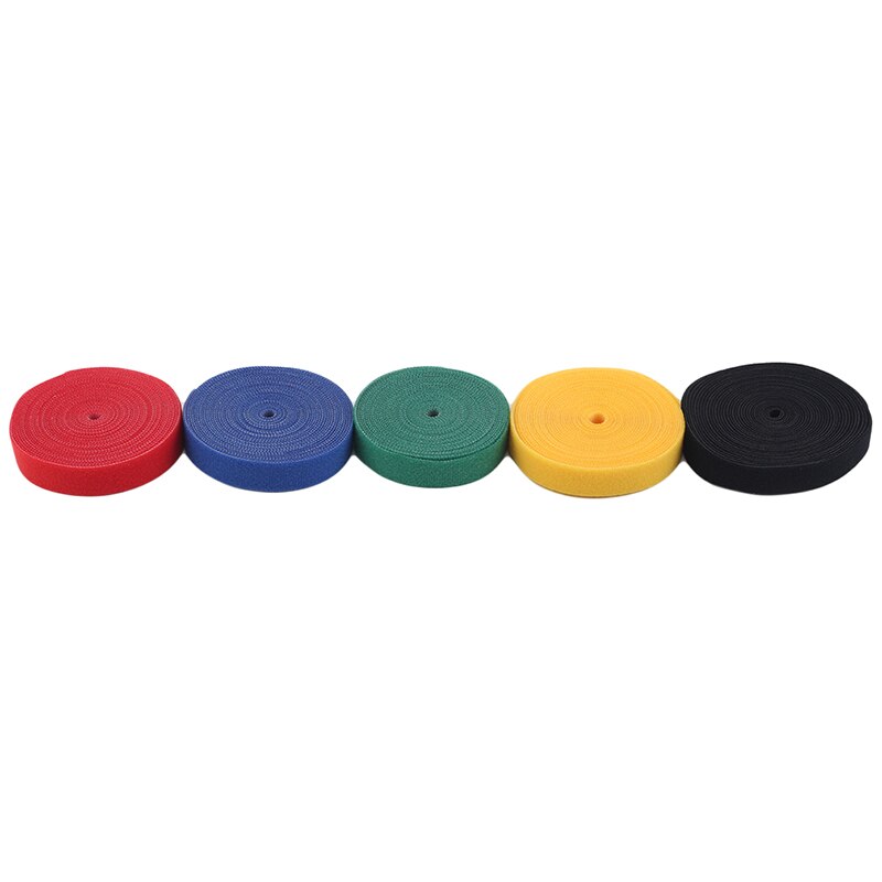 Multi-color Optionele Magische Lijm Zelfklevende Tape Band Hoop Loop Strap Klittenbandsluiting Tape Scratch Roll Opslag tape