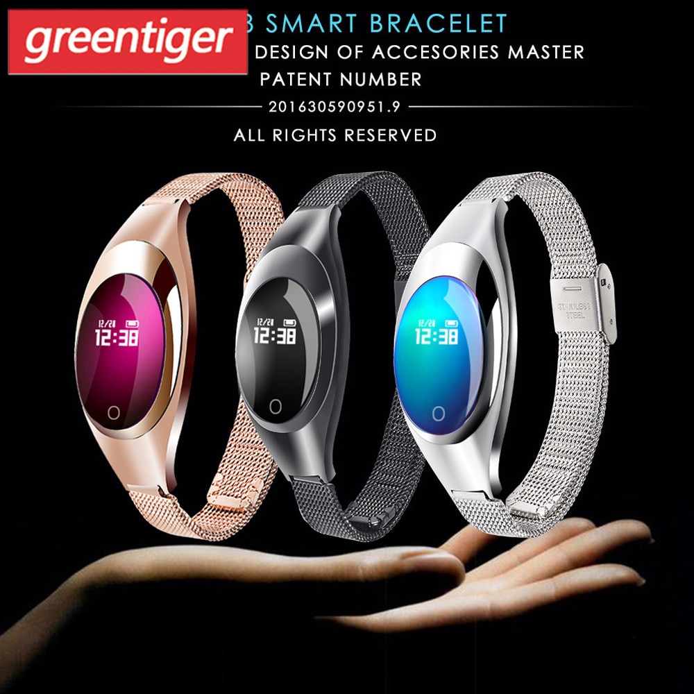 Smartwatch Damski greentiger - Ciśnienie Krwi i Tętno - Tracker Aktywności - Kolorowy Wyświetlacz LCD