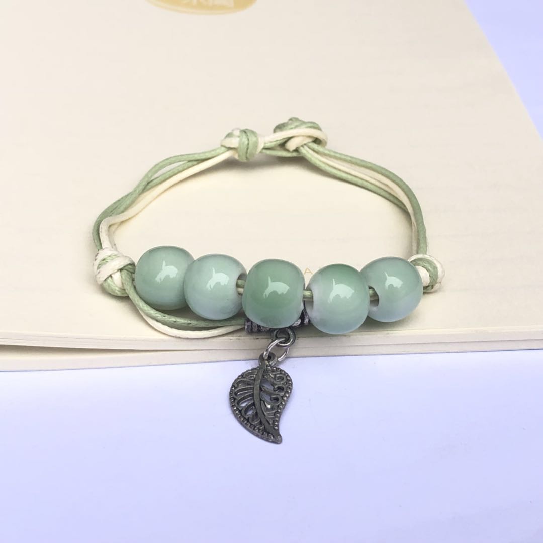 Eenvoudig handgemaakte keramische armbanden kralen boho stijl dames sieraden  #1618: 12