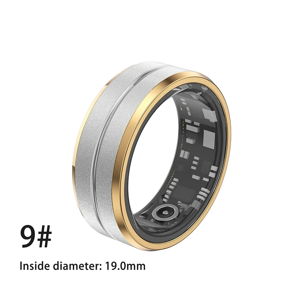 Anillo inteligente 2025 para hombres y mujeres, control del ritmo cardíaco y del oxígeno en sangre, múltiples modos deportivos IP68, anillos inteligentes impermeables para Android IOS: Blanco