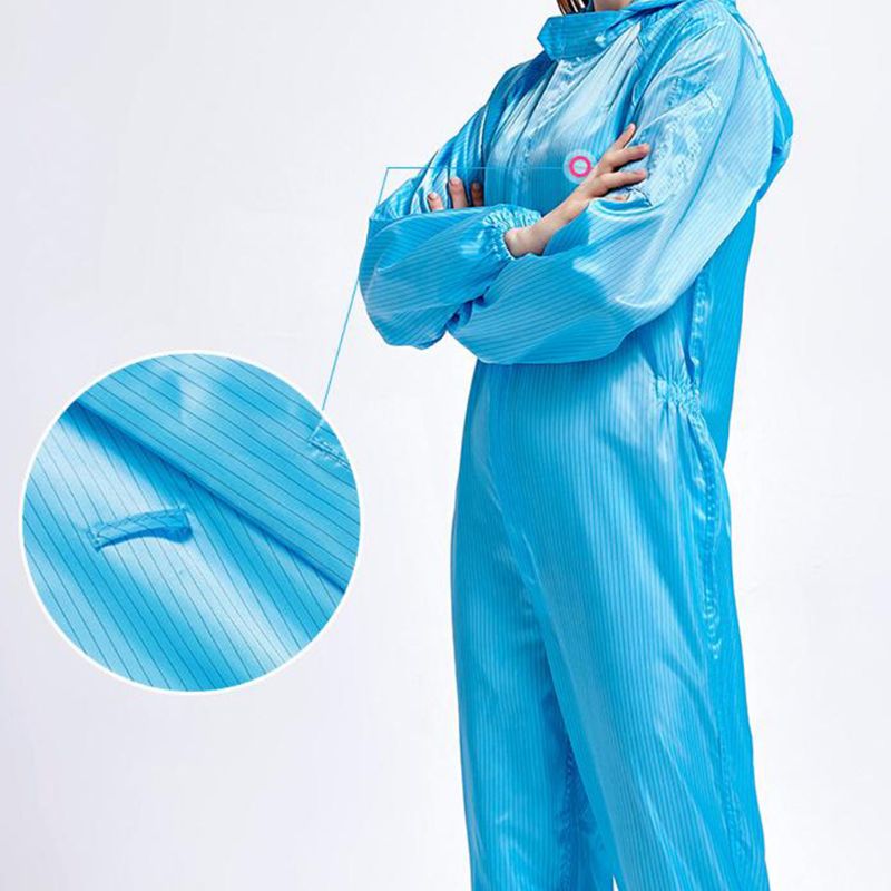 Antistatische overalls schone kleding wasbare capuchon cleanroomkleding stofdichte verfwerkkleding unisex beschermende overalls