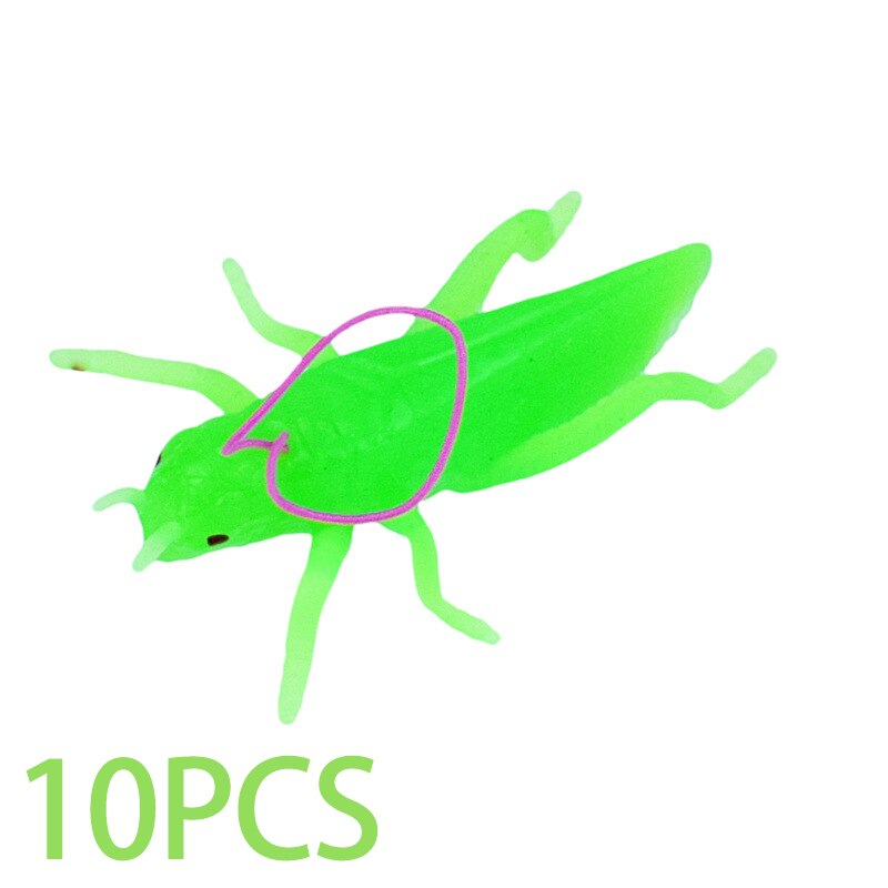 5/10pz/impostato TPR morbido gomma simulazione cavalletta insetto giocattolo modello giocattolo scherzo allarmante scherzo totale persona giocattolo regalo: B 10pezzi