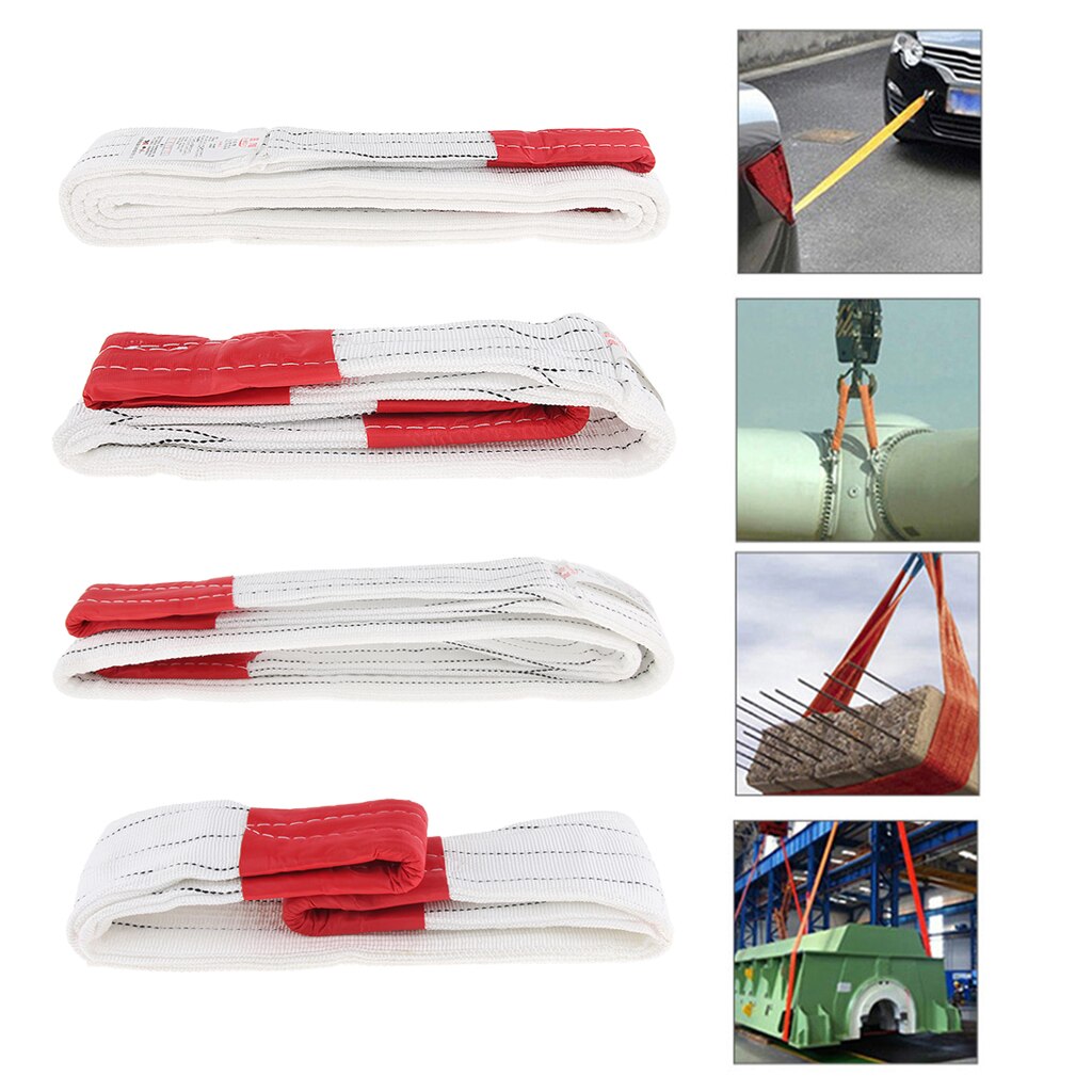 1-4M 3 Ton Lifting Towing Webbing Sling Recovery Strap Rope Thickened Safe