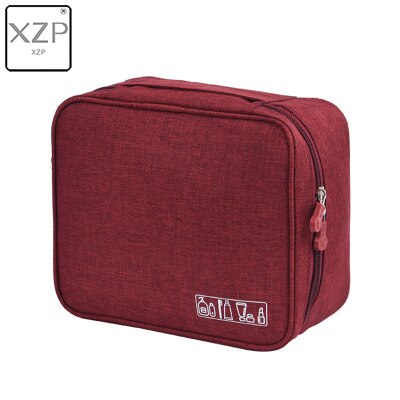 XZP Donne di Viaggio Appeso Sacchetto Cosmetico Sacchetto di Trucco Necessario Toilette Wash Organizer Bellezza Vanity Make Up Pouch Bagagli e Accessori: Borgogna