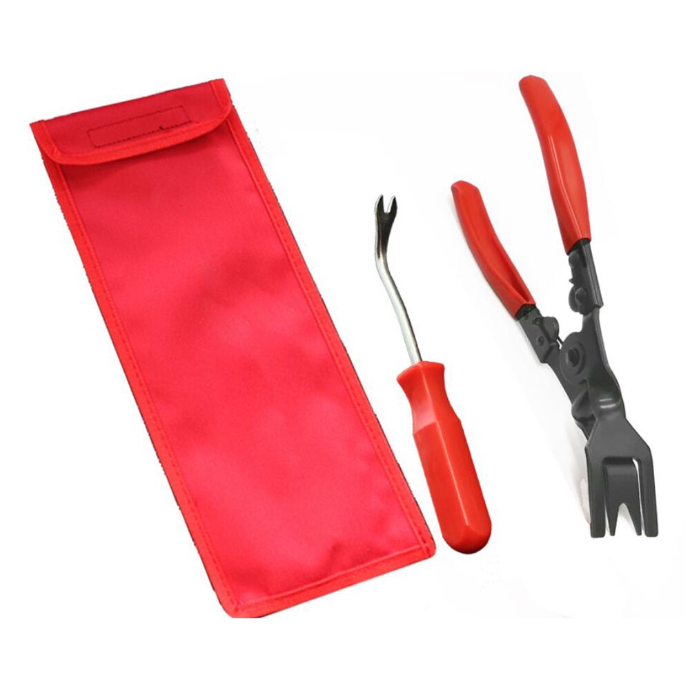 Car Headlight Removal Tool for Honda Toyota Hyundai VW BMW Kia Headlamp Repair Kit Clip Pliers Set Fastener Remover Trim Install: 2 Pcs Red Color