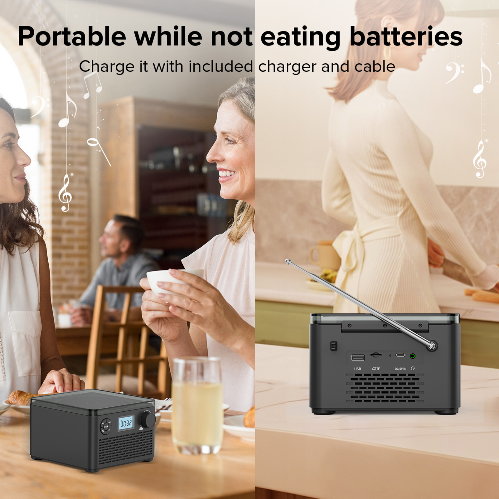 Portable cd radio boombox rechargeable with bluetooth cd player portable with speakers and USB mp3