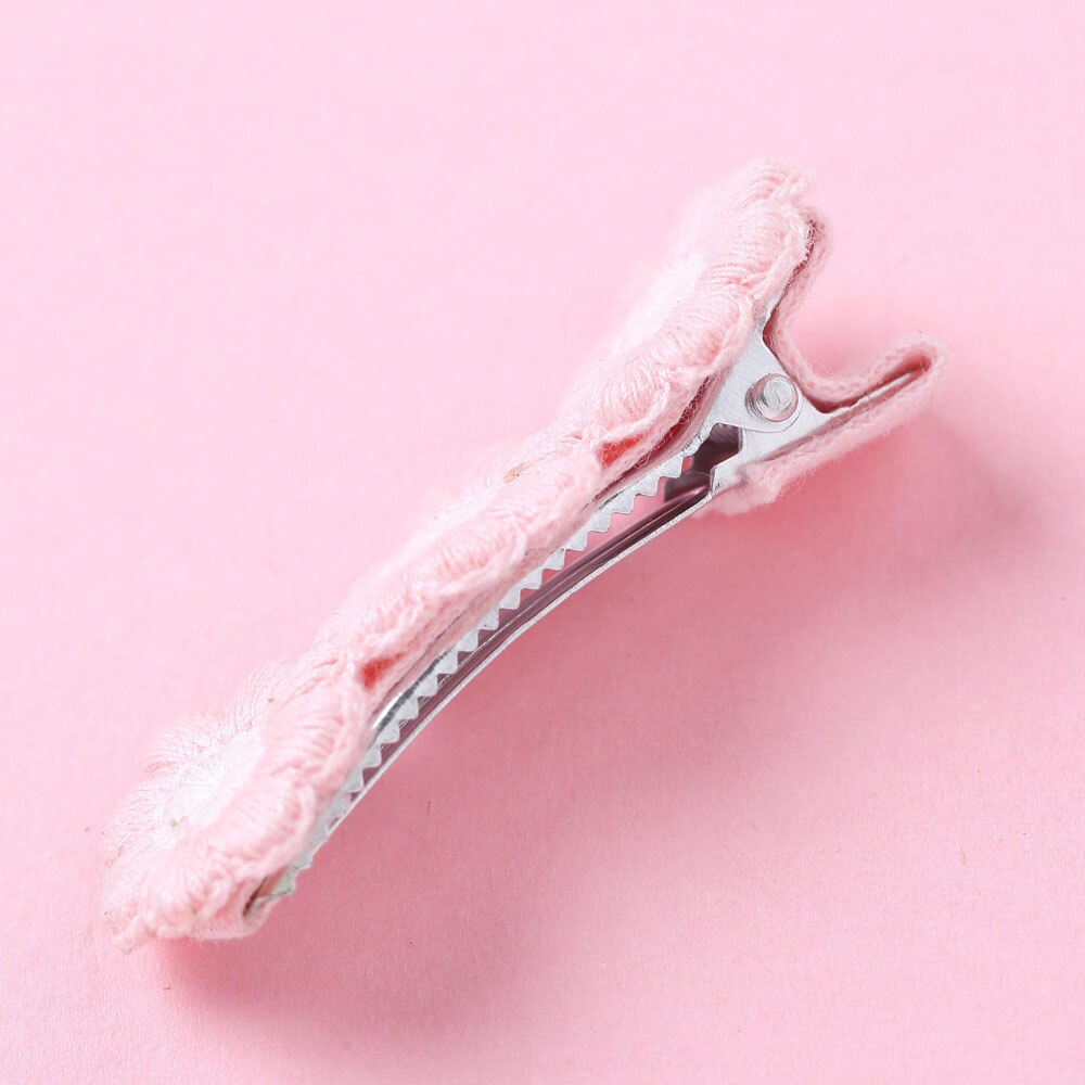 Cute Fabric Children's Hair Accessories Solid Color Wool Sunflower Hairpin Girls Word Clip Ponytail Clip Side Clip