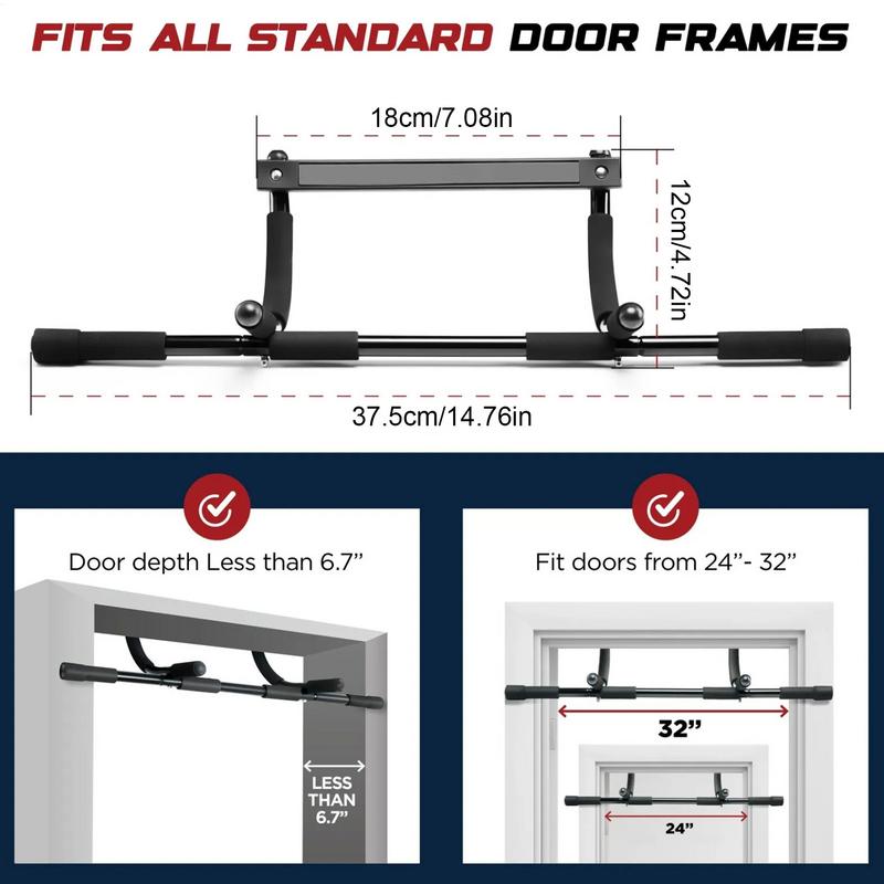 Dørkarm pull-up bar overkrops fitness træningsstang pull-up bar hængbar bar til hjemmegym effektivt fitnesstrænerudstyr
