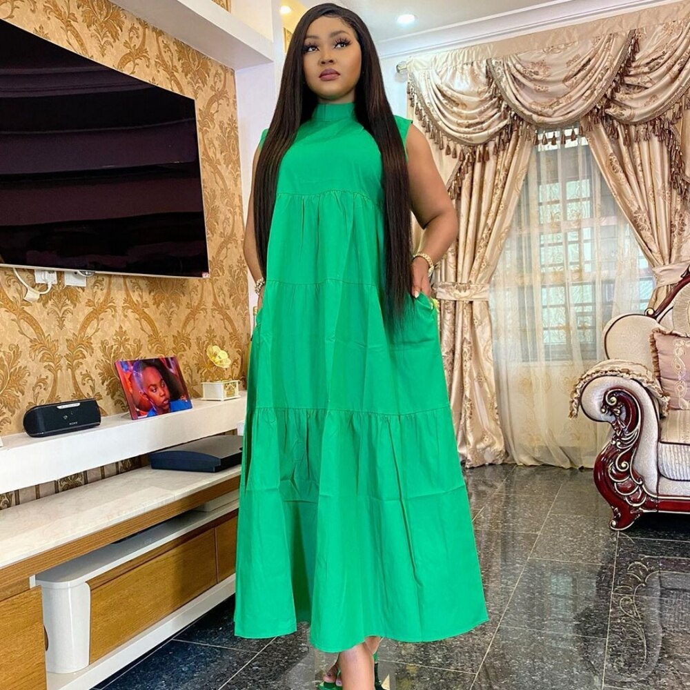 Abiti africani per Le Donne 2020 Vestiti Africani Africa Vestito Stampa Dashiki Abbigliamento Donna ankara Africa Le Donne Pieghettato il Vestito: L