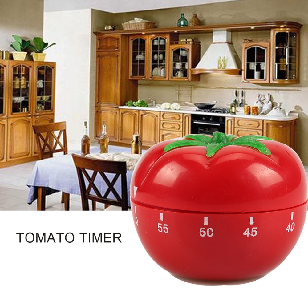 Mechanical Timer 1-60min 360 Degree Cute Indoor Kitchen Tomato Mechanical Countdown Timer
