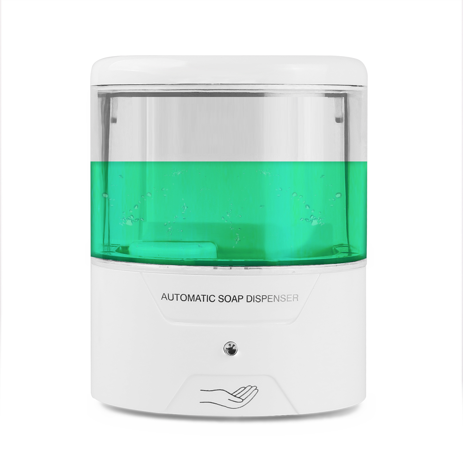 Dispensador de jabón líquido inteligente por inducción infrarroja blanco de 600 ml, Sensor sin contacto, dispensador automático de jabón para Cocina