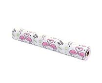 1 rulle kök klistermärke bord matta bokstav flamingo tryckta lådor skåp hylla liners bordstablett vattentät oljesäker skåp pad: Lavendel- / 500 x 30cm