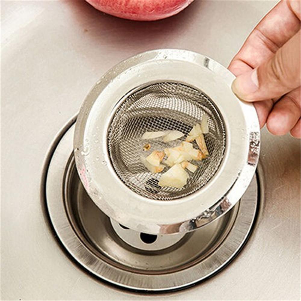 75mm Diameter Stainless Steel Mesh Sink Strainer Drain Stopper Filter Bath Hair Trap Stopper Kitchen Bathroom Strainer