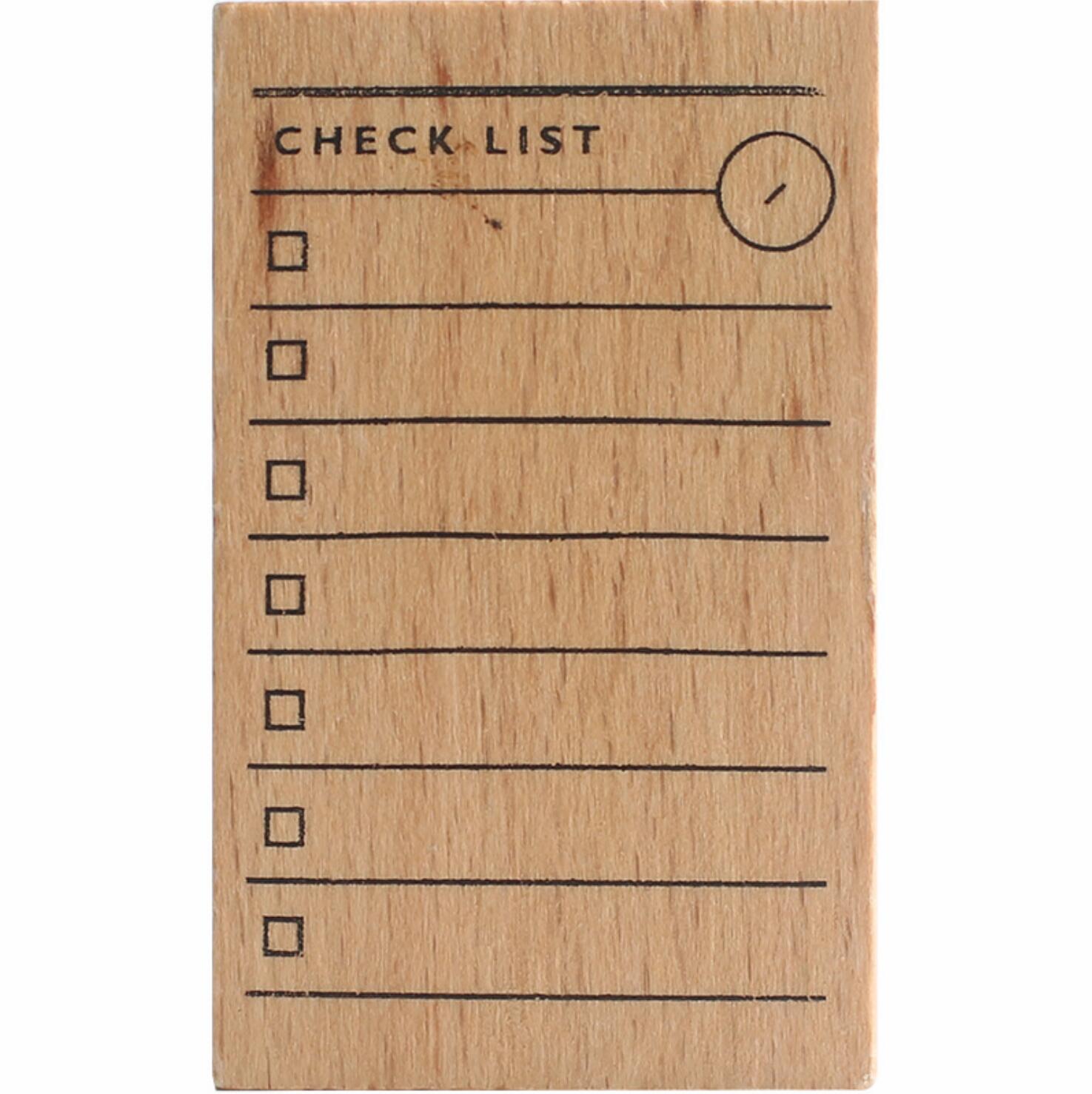 Retro checklista dag/vecka/månadsplan tidsplanerare trä gummistämpel set diy scrapbooking kort dekoration prägling  yz009