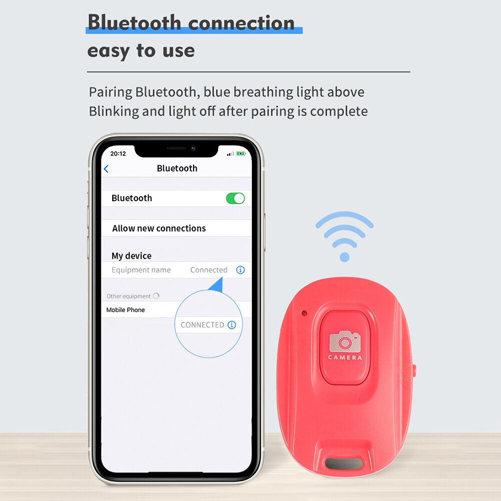 Draadloze Bluetooth Telefoon Selfie Ontspanknop Draagbare Quick Release Lichtgewicht Camera Afstandsbediening Voor Ios Android