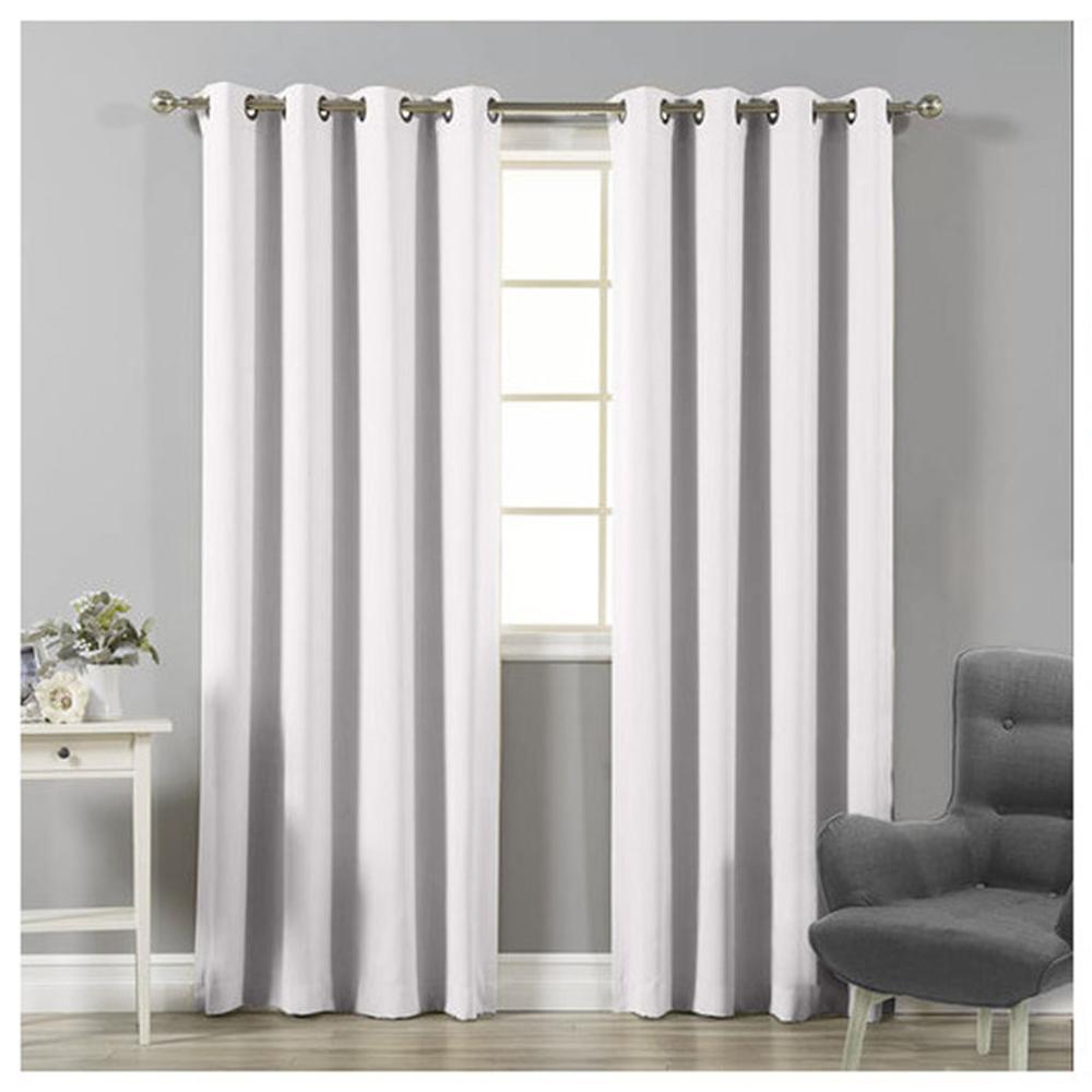 Cortinas Opacas Salón Modernas Aislantes Térmicas para Dormitorio 1 Pieza 140 x 260 cm ADP Home: Blanco