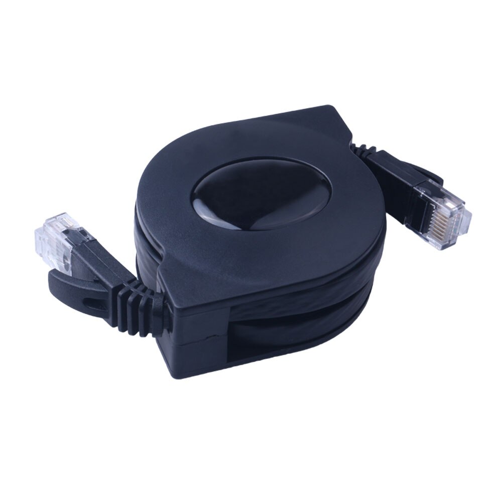 Elistooop Retractable Ethernet Network Cable Cat6 LAN Cord 1Gbps Full Copper Flat Scalable