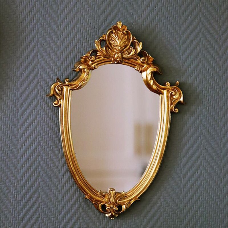 Stand Desktop Spiegel Grote Home Decoratie Elegante Milieuvriendelijke Goud Vintage Barokke Muur Gemonteerde Spiegel Voor Slaapkamer Artistieke: peltate 33x43