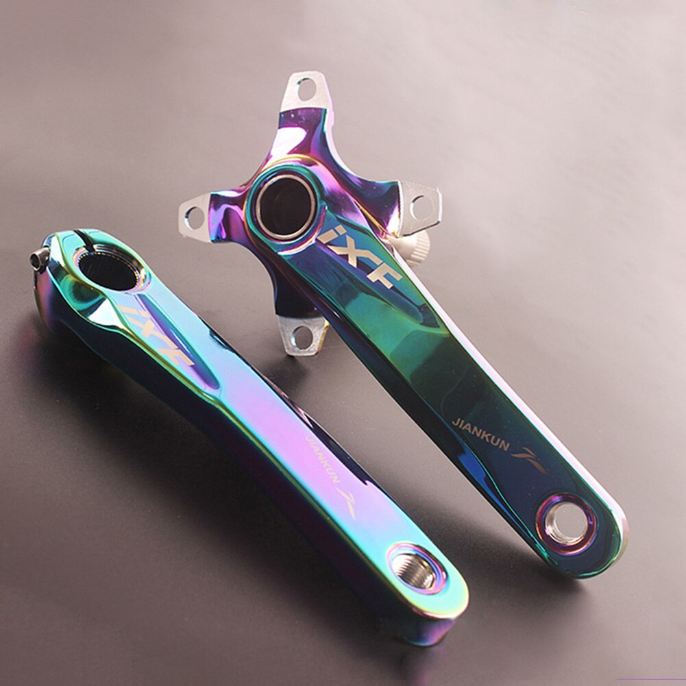 Aluminum MTB Road Bike Bicycle Crank Set Arm 170mm 104BCD Alloy Rainbow Compatibility Bicycle Parts