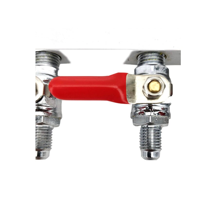 6 Output / 6 Way Manifold Gas Line Splitter with Check Valves (1/4" thread, MFL Thread) duotight compatible