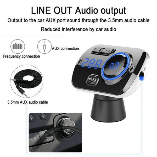 Hands-free Bluetooth-compatible Fm Transmitter Wireless Radio Adapter Car Kit Mp3 Player