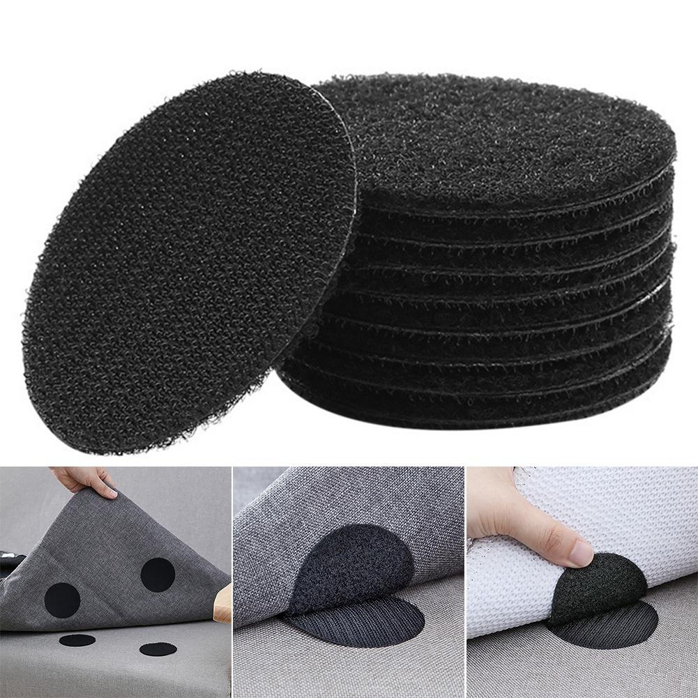 20 stuks /10 paar anti-krul tapijttape, tapijtgripper en klittenband om het tapijt, de bank en de lakens op hun plaats te houden en de hoeken plat te houden