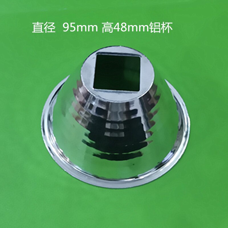 95Mm Diameter Aluminium Led Lamp Reflector Cup Kom Case Voor 20W - 100W 25X25MM High Power Led emitter Spotlight