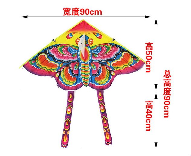 50 cm couleur papillon cerf-volant moyen traditionnel couleur papillon Styles pliable cerf-volant produits de loisirs de plein air