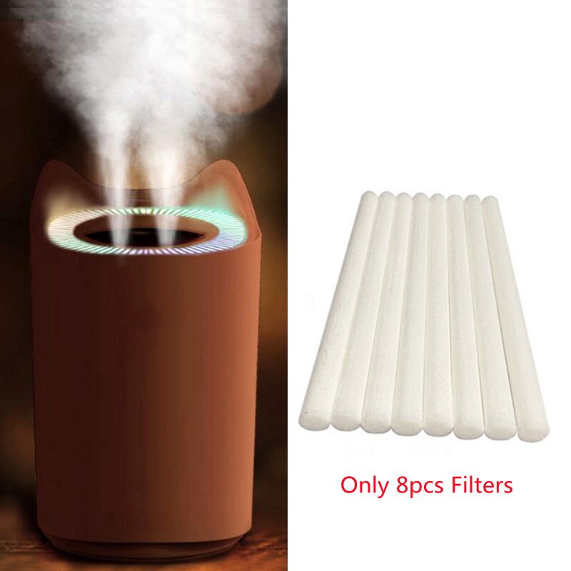 8 Stuks Vervangen Filters Voor 3000Ml Ultrasone Aroma Diffuser Dual Spray Usb Luchtbevochtiger Wattenstaafjes