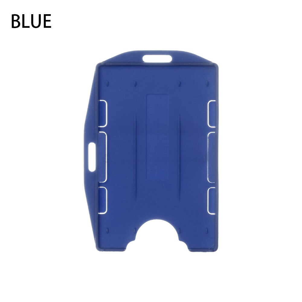 Kaarthouder, draagbaar, praktisch, duurzaam, multifunctioneel, harde plastic badgehouder, beschermhoes, dubbelzijdige kaarthouders: Blauw