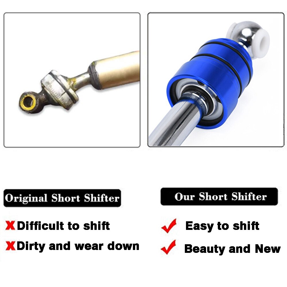 Blue Short Quick Shifter Kit Quicker Shift Gear Lever Aluminum For 1984-1991 BMW E30 3 Series Car Accessories