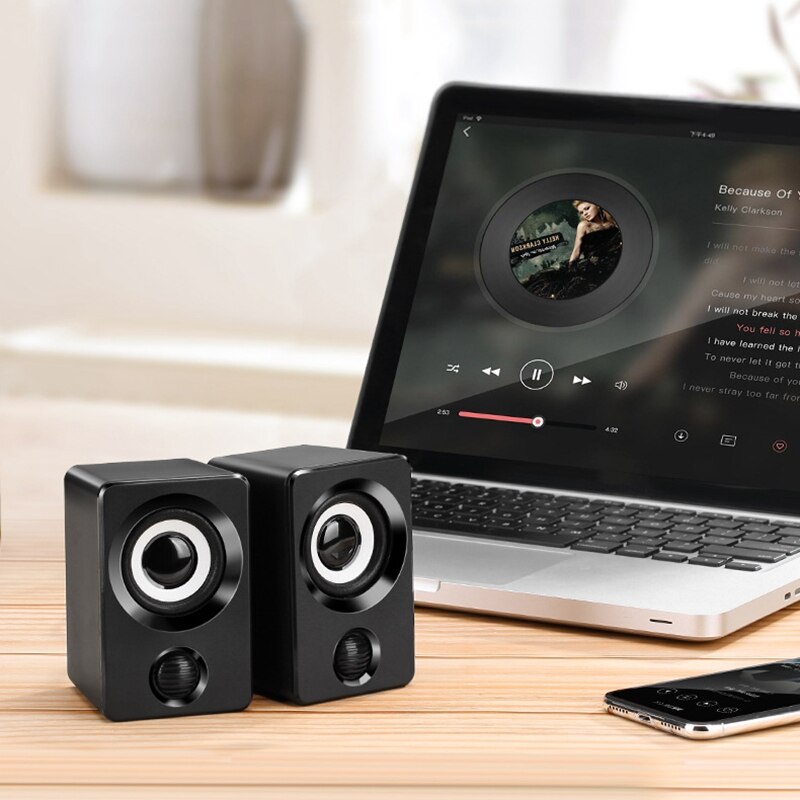 TTKK Surround Computer Speakers with Stereo USB Wired Powered Multimedia Speaker for PC/Laptops/Smart Phone