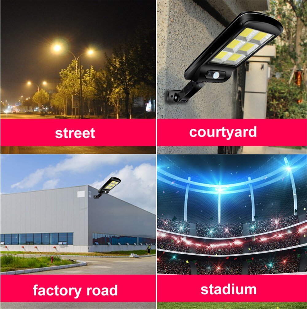 solar light lamp floodlight reflector Wall PIR Motion Sensor Waterproof IP65 Outdoor Garden Security Luz Led Para Exterior remot