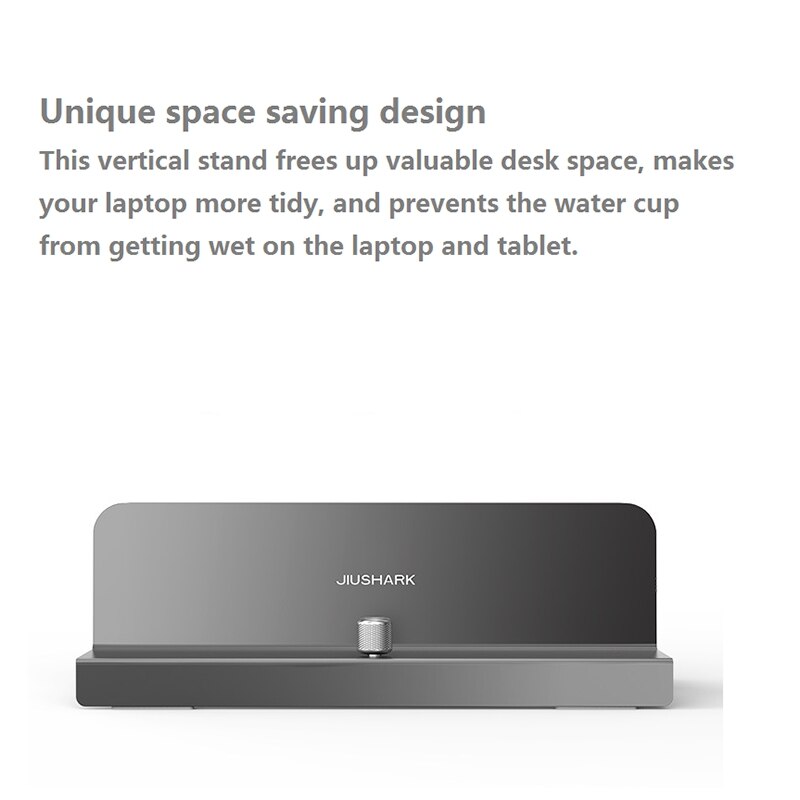 JIUSHARK uniwersalna pionowa aluminiowa podstawka robić laptopa regulowana (10-34Mm) uchwyt na laptopa podstawka biurowa kompatybilna ze wszystkimi laptopami