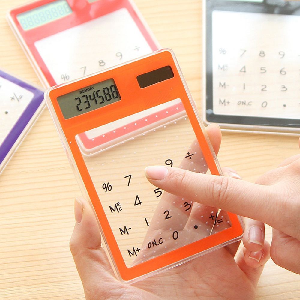 Stationery Candy Slim Solar Energy Touch Clear Scientific Calculator Student School Office Exam Supplies Birthday