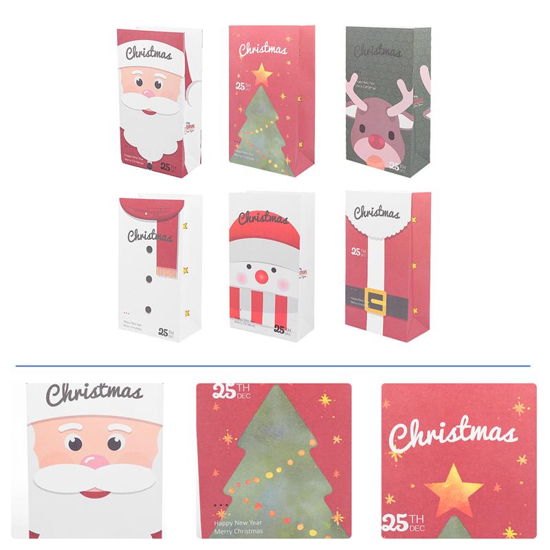 6Pcs Feestelijke Papier Kleurrijke Sweets Zakken Snoep Zakken Desserts Zakjes Voor Chrismas Party