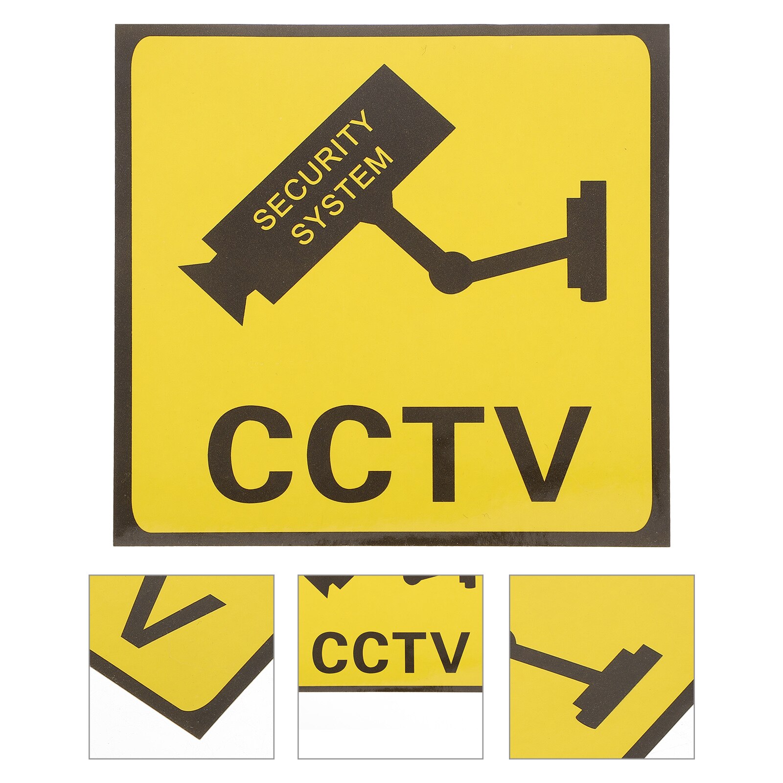 10pcs Video Surveillance Sign Logo Stickers Warning Signs for School Office Building: Default Title