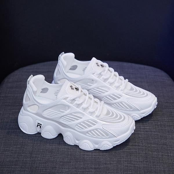 Frauen Schuhe Tennis Weibliche Modis lässig Sneaker Alle-Spiel verstopft Plattform runden Zehe Halbschuhe Pelz Keil Korb: 1 / 39