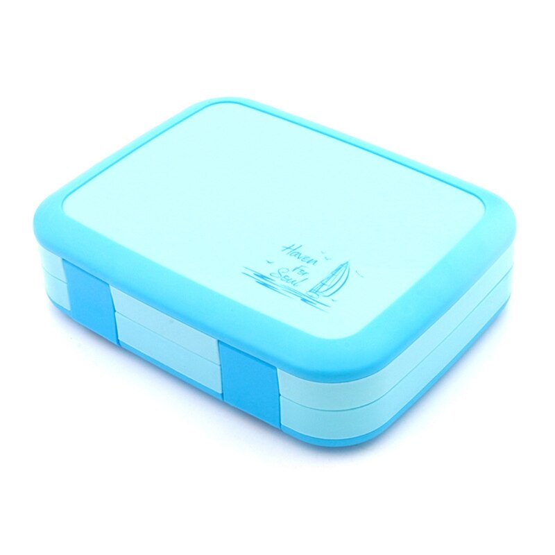 Lunch Bento Box 5 Portioned Compartments with Lid for Kids Adults Student Office Worker Use Home Office Traveling Removable Tray