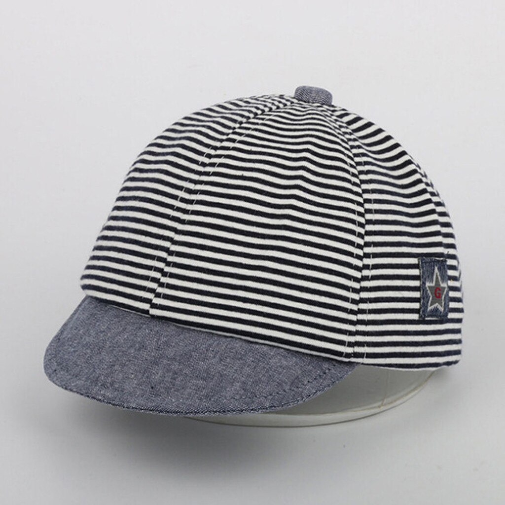 Cappello da bambino in cotone estivo cappello da bambino a righe Casual carino cappellino morbido gronda per bambini ragazze protezione solare cappelli cappellini детские шапки и шапки