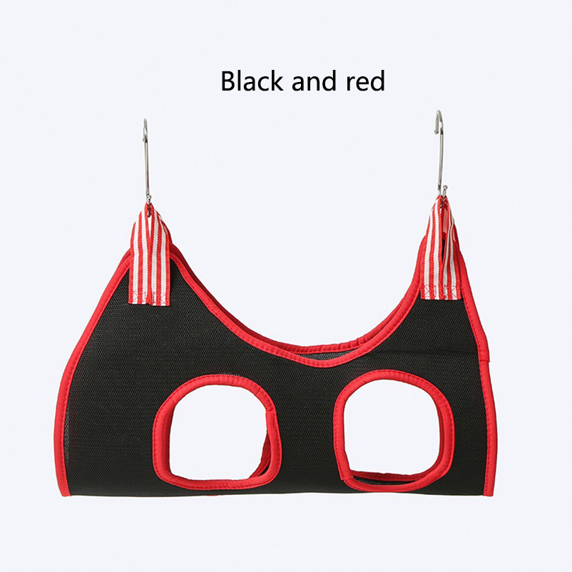 -selling pet cleaning beauty hammock cat puppy bathing nail trimming auxiliary tools pet supplies: S / Burgundy