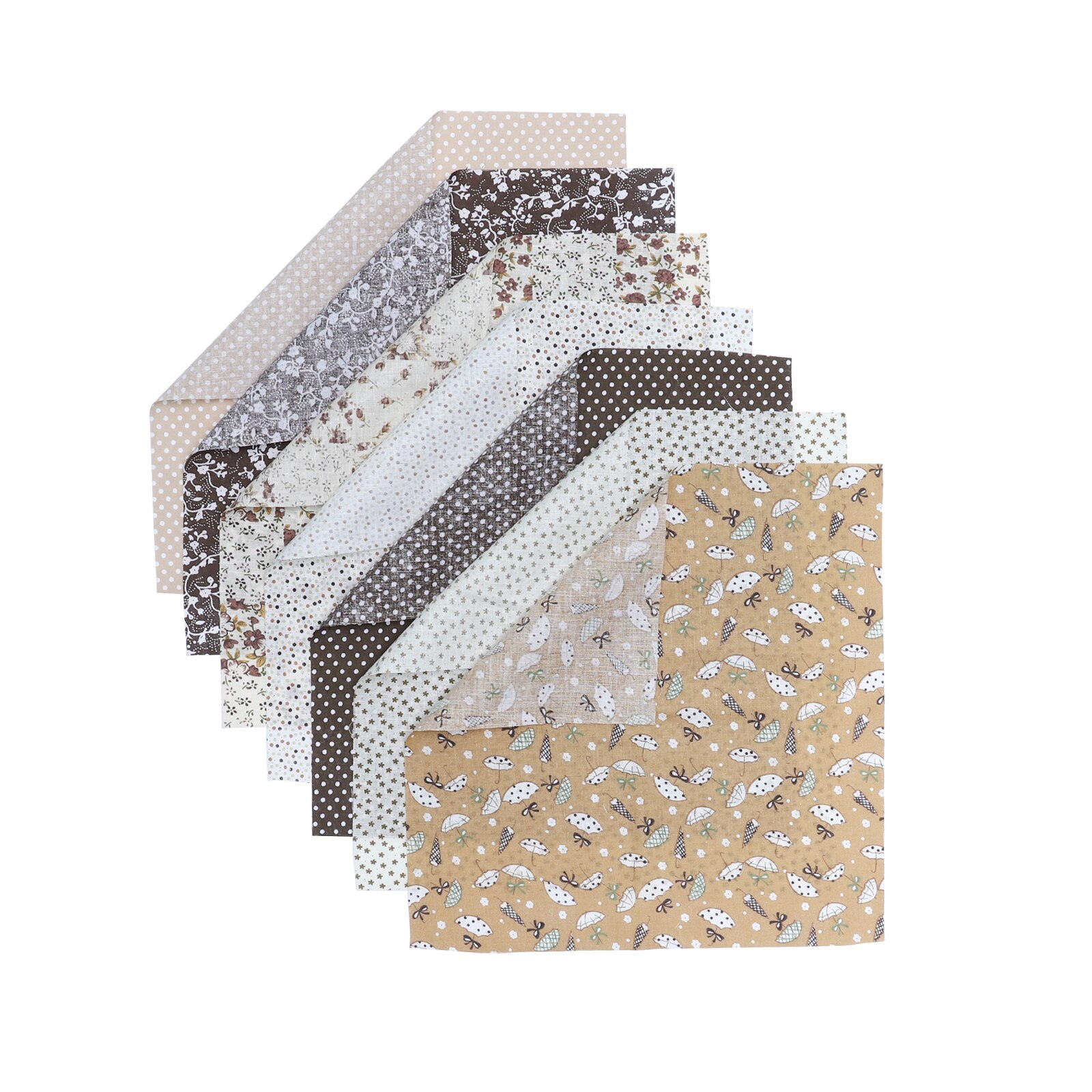 7pcs/set Cotton Cloth Patchwork Sewing Cloth Handicrafts for Home Decoration 25x25cm