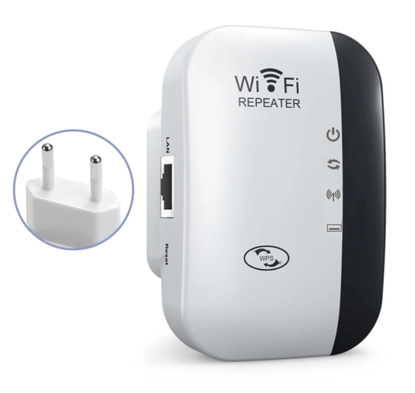 Wifi Repeater Wireless Signal Amplifier Extended Network Enhancer EU US Home Router 300m Thro: WHITE