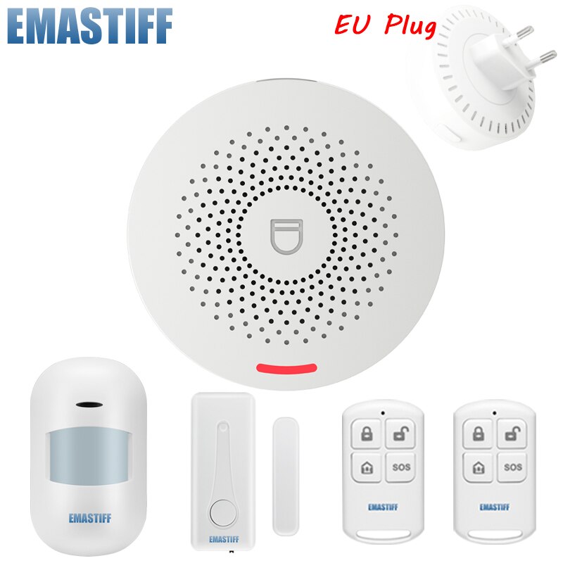Tuya smart Wifi Home Burglar Alarm System 433MHz Wireless Siren Home Alarm Smart Life / Tuyasmart / Alexa /Google Home APP: W5B112