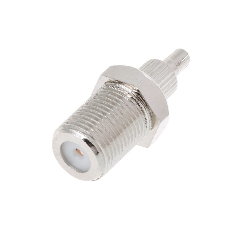 F Female To TS9 & CRC9 Male Plug Coaxial Adapter RF Connector Nickel Plated