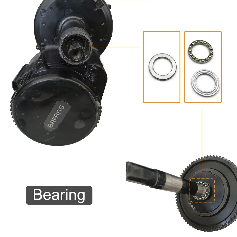 E-BIKE BAFANG Mid-Mounted Motor Waterproof Gasket Repair Parts Nylon Gear Ratchet Sealing Ring Thrust bearing: Ivory